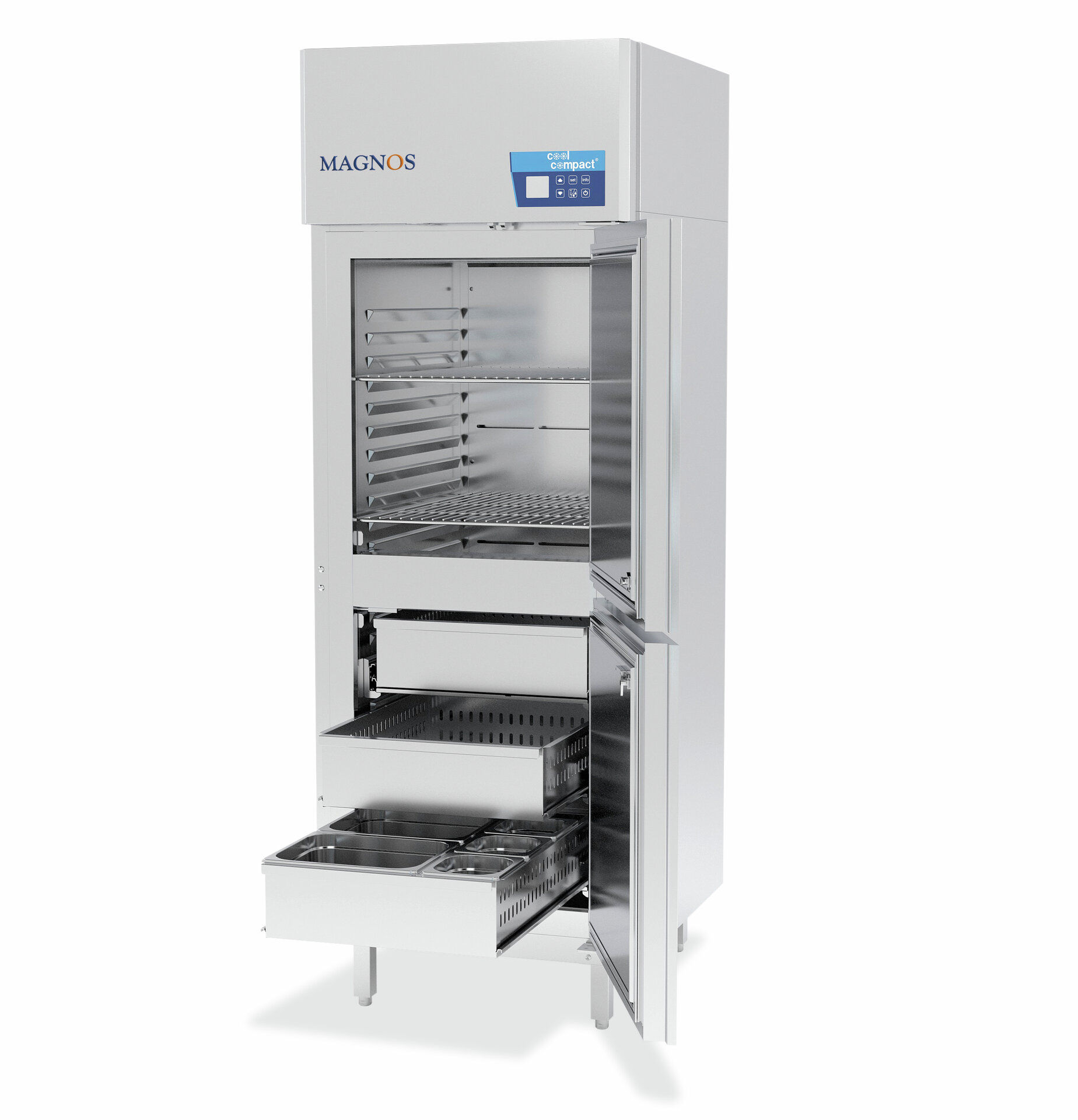 Kühlschrank GN 2/1 Baureihe 570 2-türig mit 3 Zügen 720 x 840 x 2050