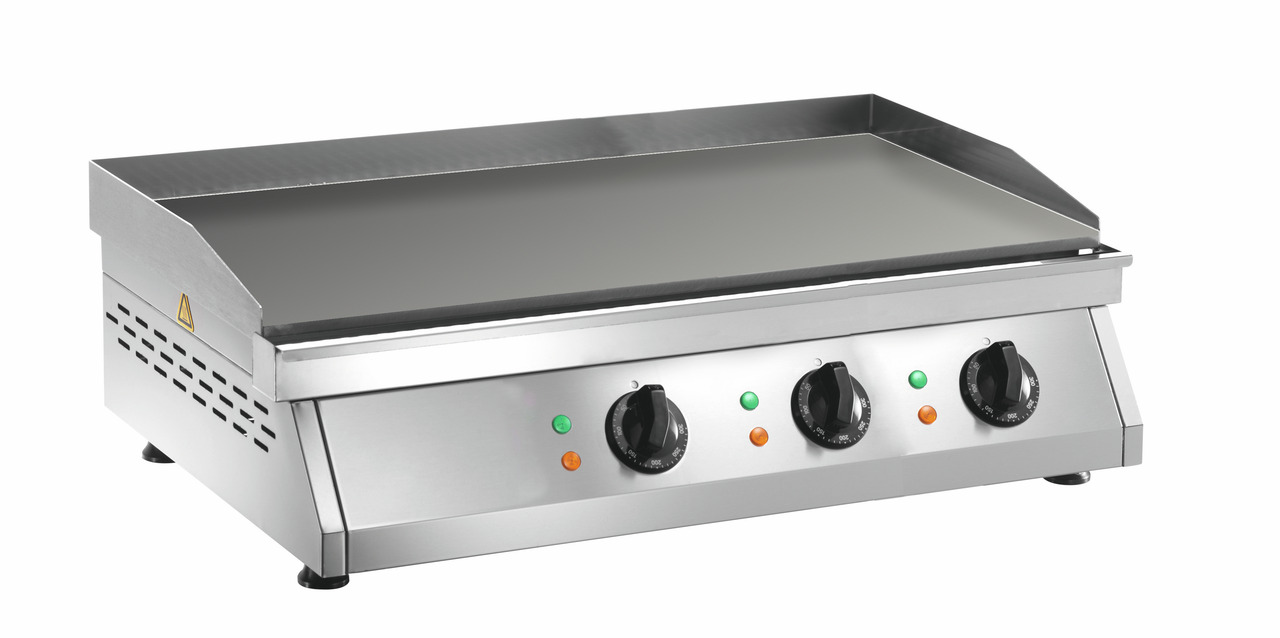 Elektro-Grillplatte glatt 3 Heizzonen 840 x 500 x 200 mm