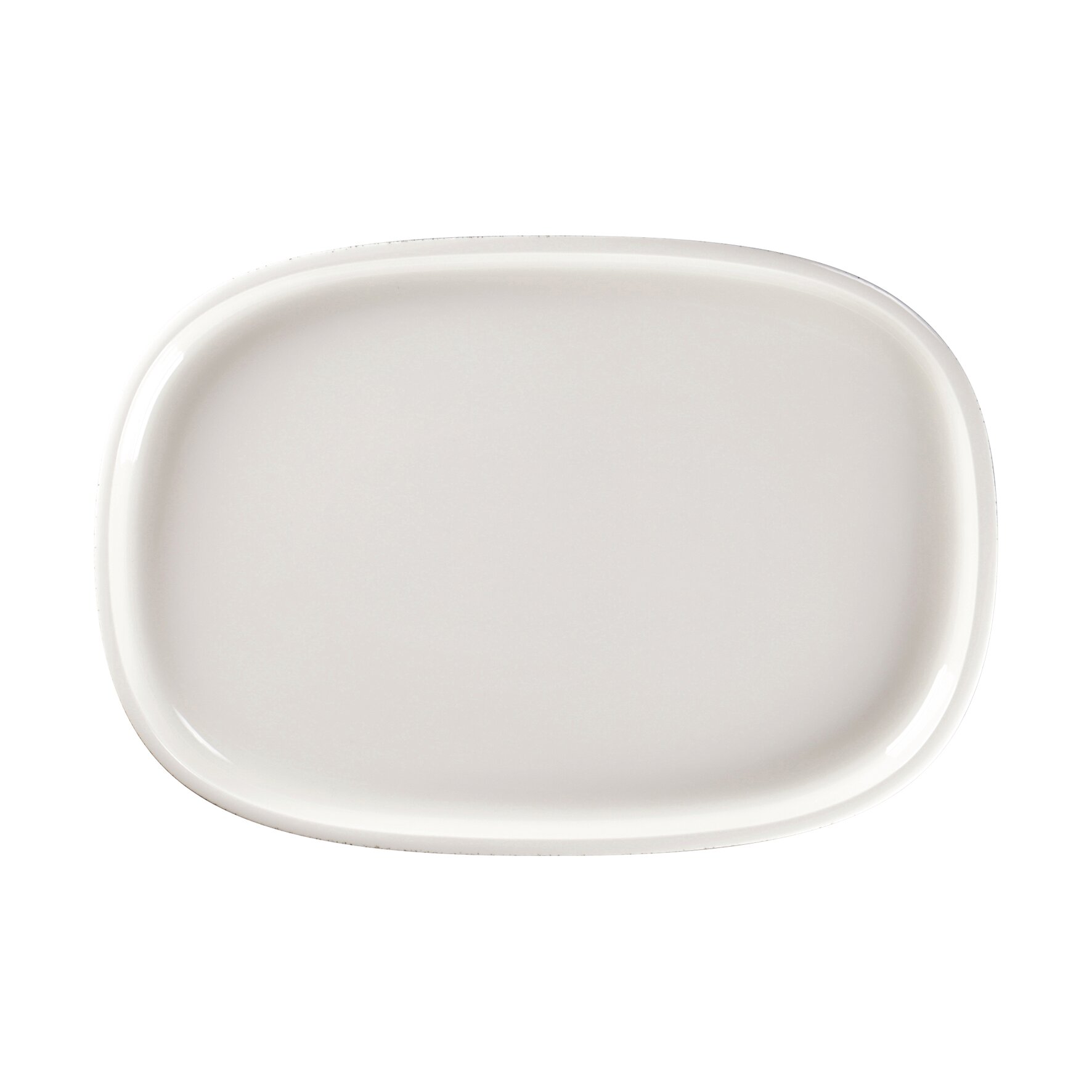 Ease, Platte oval flach 332 x 230 mm dual grey