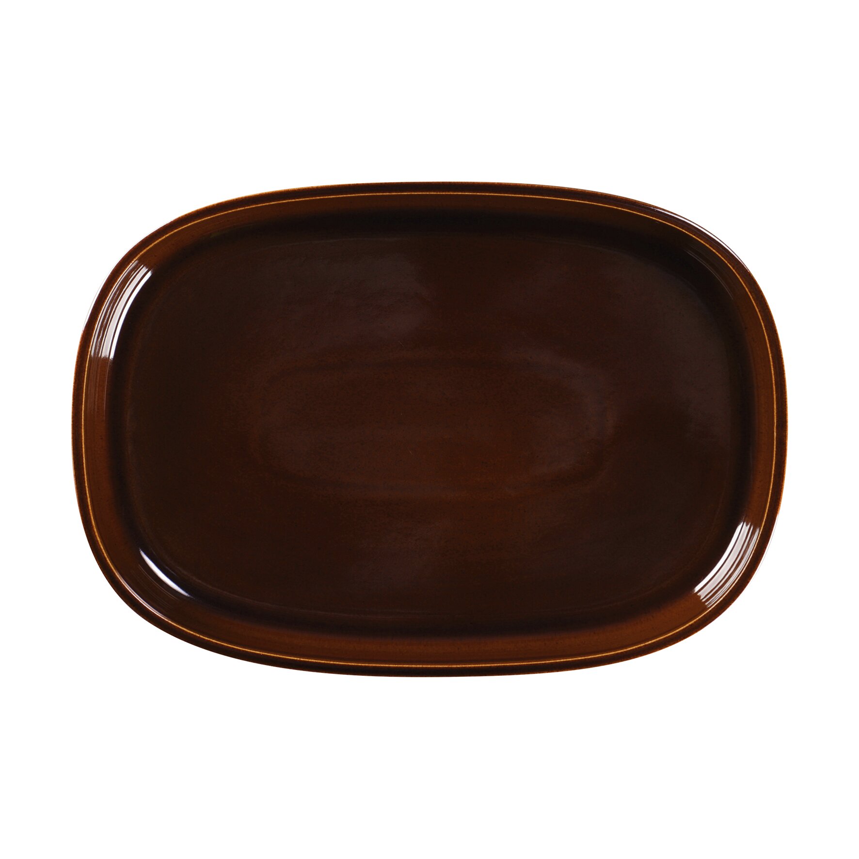 Ease, Platte oval tief 332 x 232 mm / 1,95 l honey brown