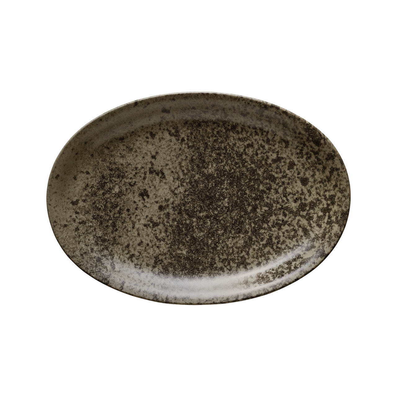 Sandstone, Platte oval 323 x 228 mm dark brown