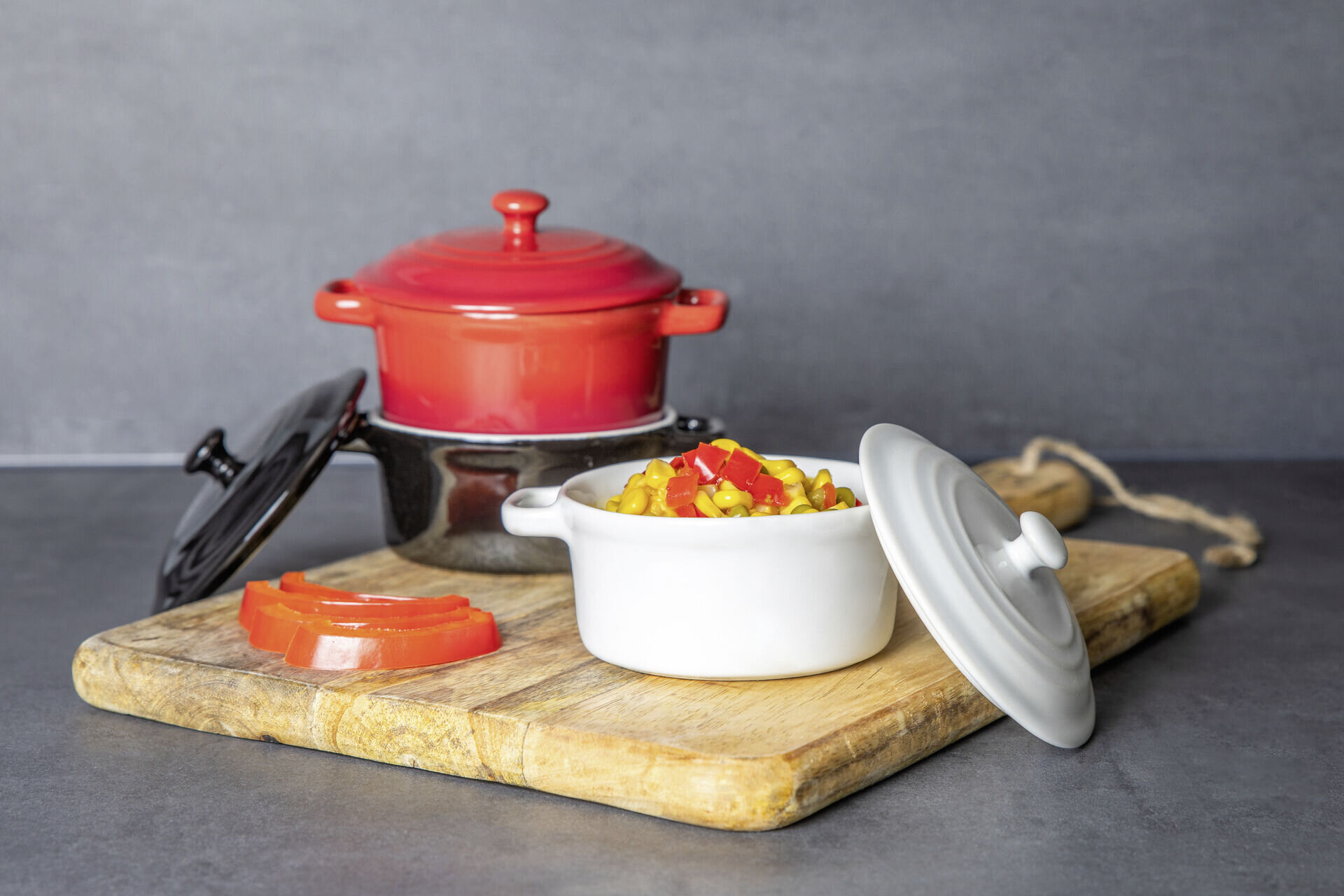 Mini-Casserole "Lory" Ø10cm H:5cm rot